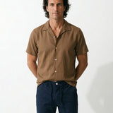 Camisa Short Sleeve Coast Camel