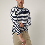 Camiseta Larga Rayas Azul