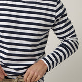 Camiseta Larga Rayas Azul