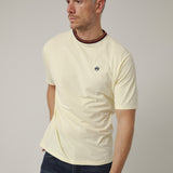 Camiseta Básica Cuello tricolor Amarillo