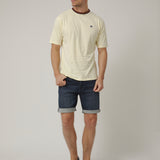 Camiseta Básica Cuello tricolor Amarillo