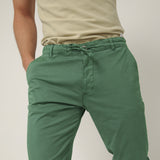 Pantalón Ligero con Cordón Verde Azulado