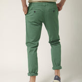 Pantalón Ligero con Cordón Verde Azulado