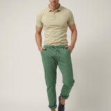 Pantalón Ligero con Cordón Verde Azulado