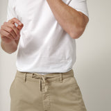 Pantalón Ligero con Cordón Beige