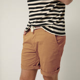 Pantalón Short Chino con cordón Camel