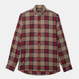 BROWN CHECKED SHIRT