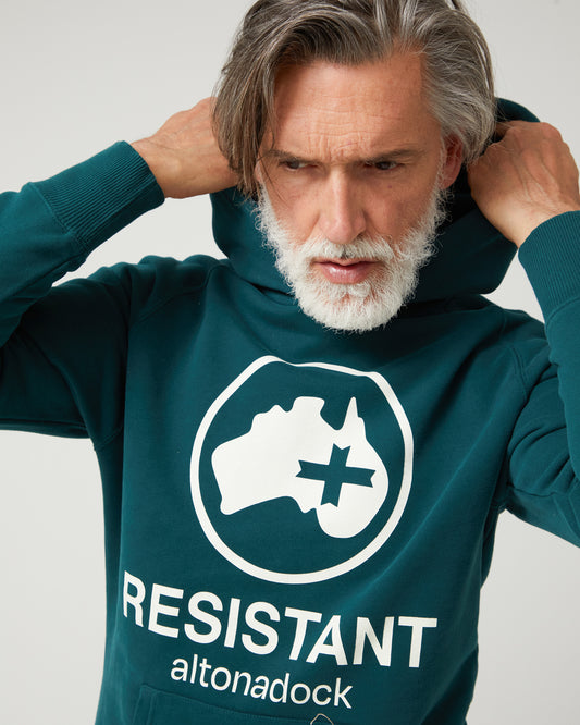 Sudadera Hoodie Resistant Verde Petróleo