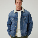 Chaqueta Denim Azul con Borrego