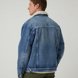 Chaqueta Denim Azul con Borrego
