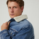 Chaqueta Denim Azul con Borrego