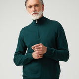 Jersey Zip Verde Oscuro