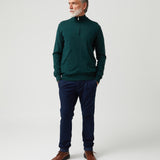 Jersey Zip Verde Oscuro