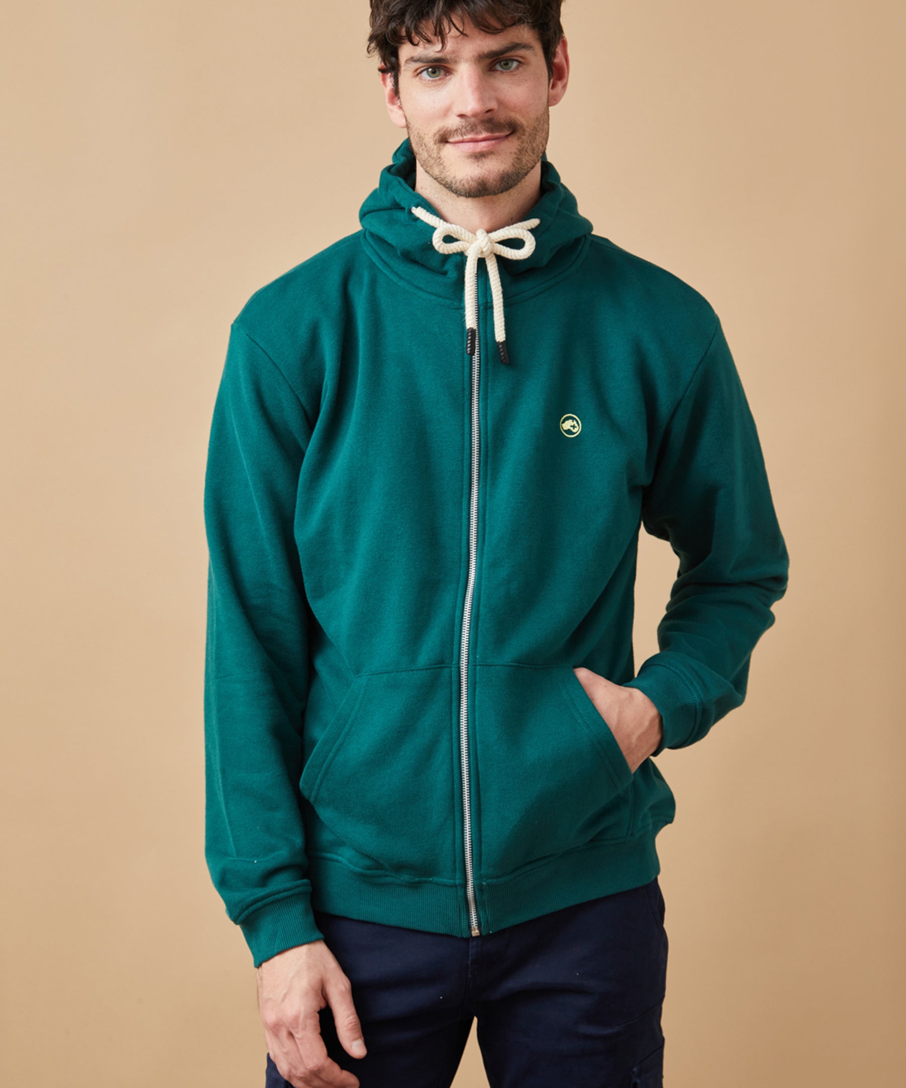 ROPA SUDADERA CREMALLERA VERDE 