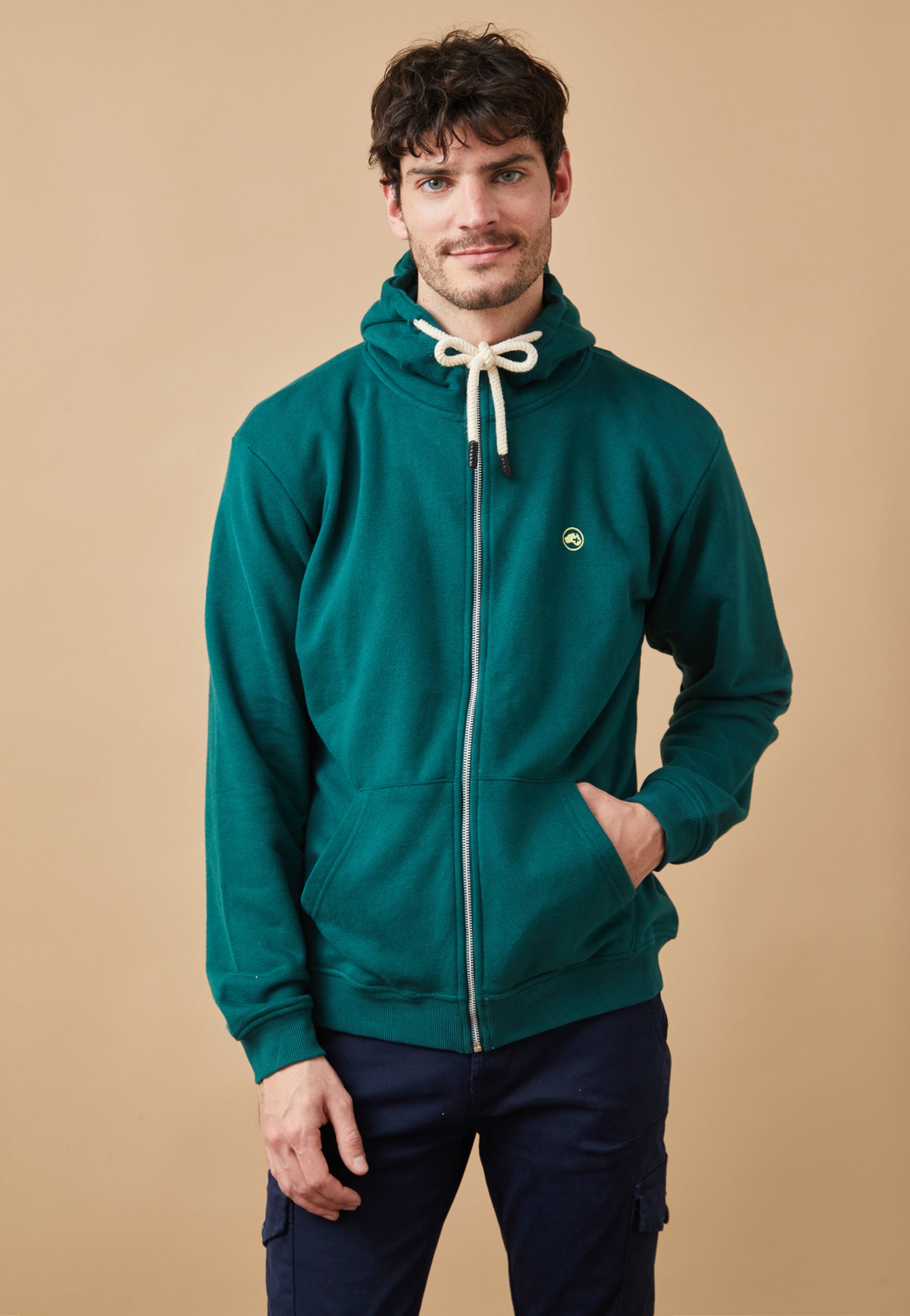 ROPA SUDADERA CREMALLERA VERDE 