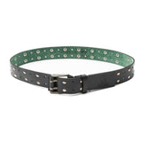 Cinturón Cuero Tachas Verde
