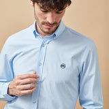 CAMISA AZUL POPELÍN