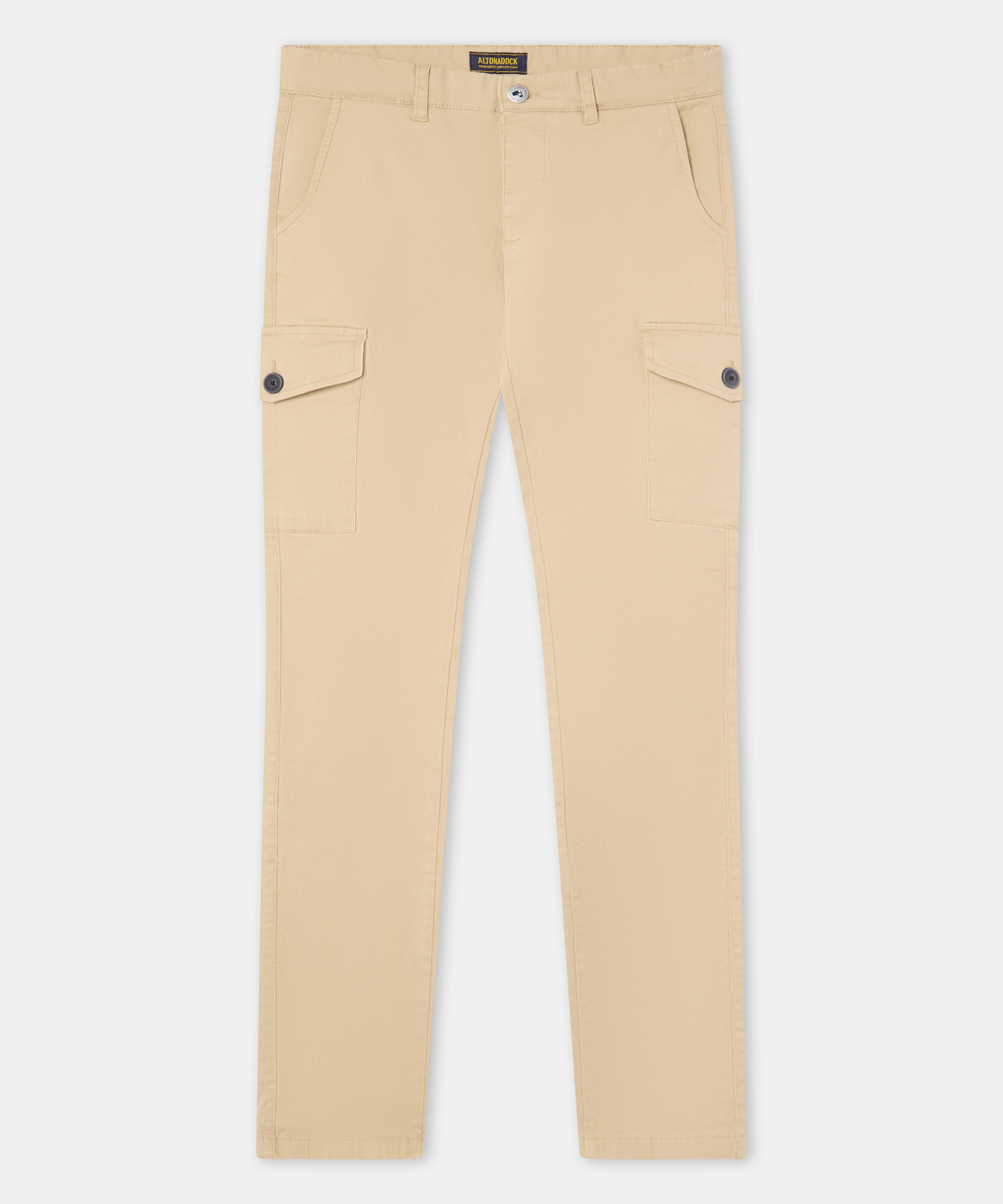 Pantalón cargo beige hombre