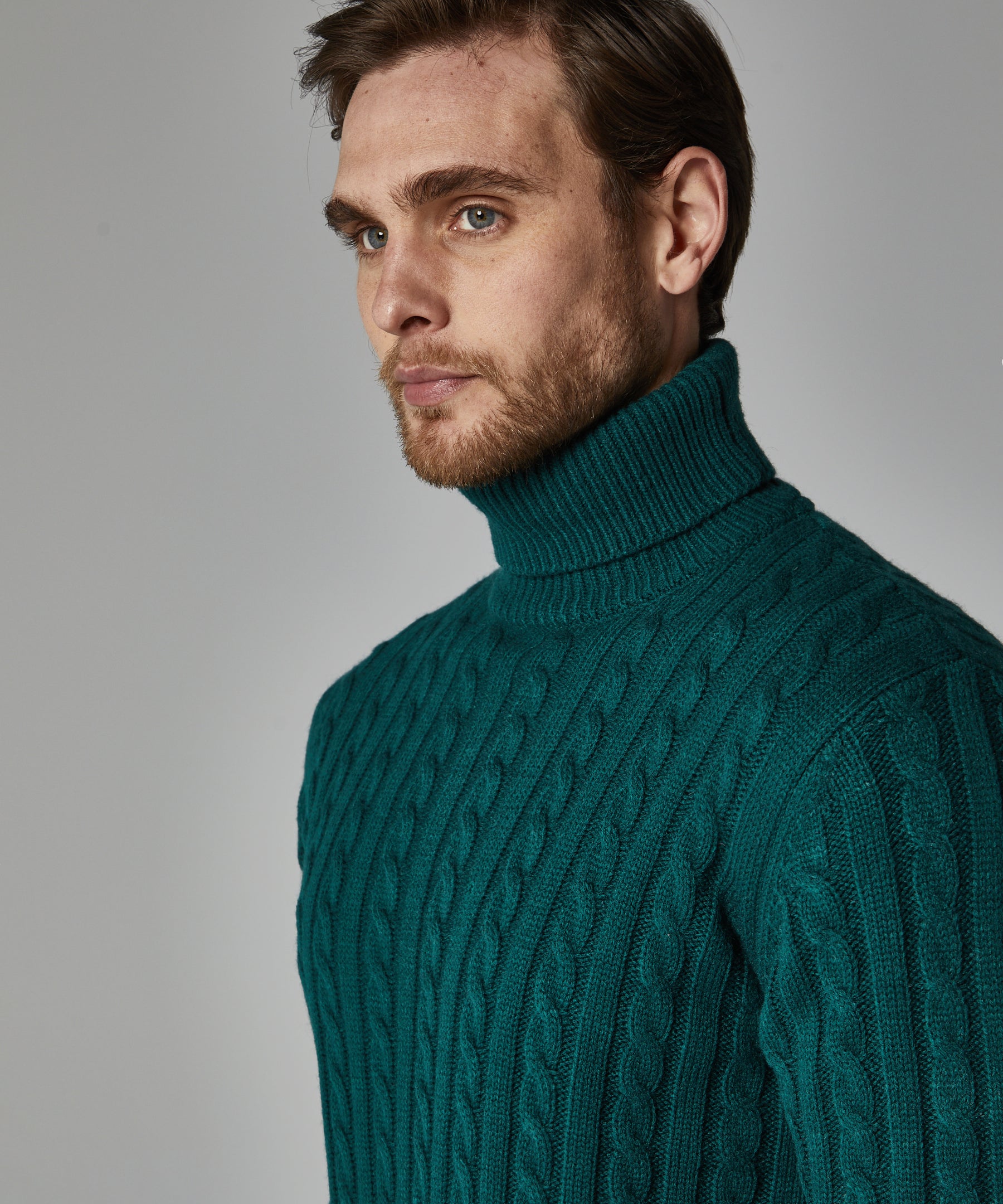 Jersey cuello vuelto verde