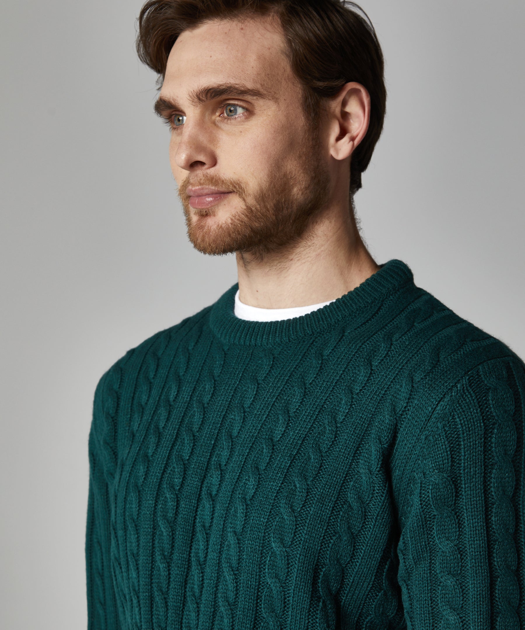 Jersey punto trenzado hombre
