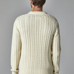 Jersey trenzado cuello vuelto hombre