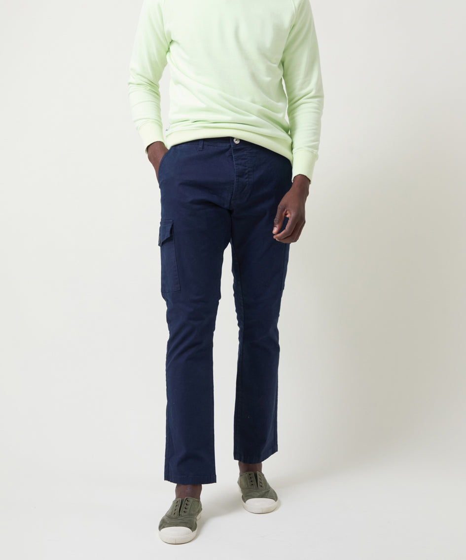 Pantalón cargo azul hombre