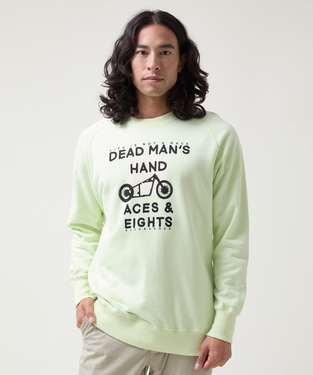 Sudadera verde hombre